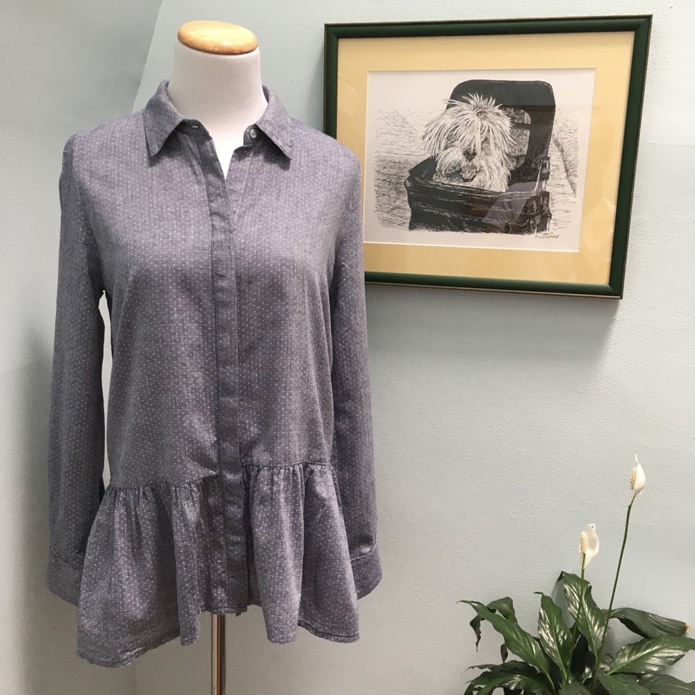 Anthropologie/Sunday in Brooklyn Gray Flounce